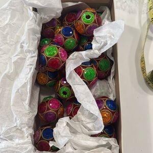 Pifco Fiesta Christmas Light Covers. Vintage Colorful Jeweled set of 20.